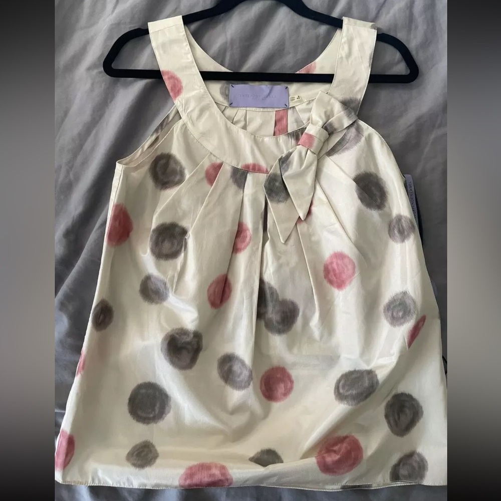 Vera Wang Lavender Label Blurry Dot Tank Top - size 6